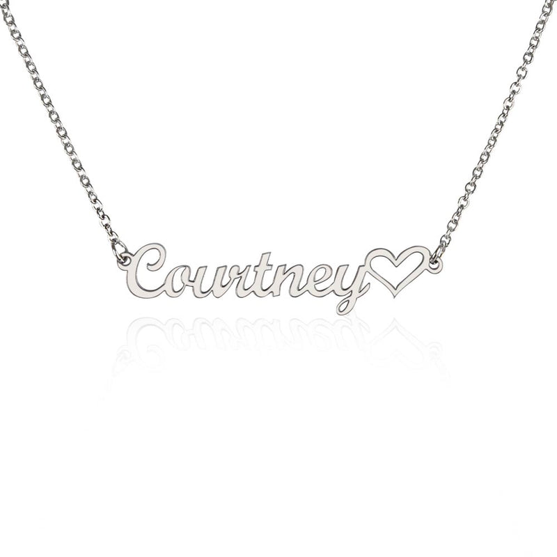 Custom Name Heart Style Necklace