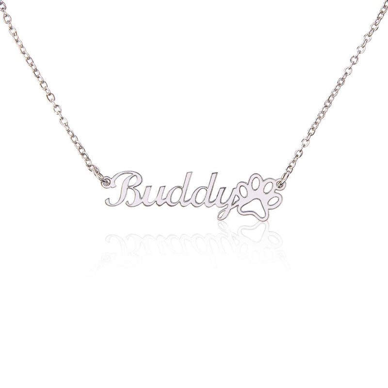Custom Name Paw Necklace
